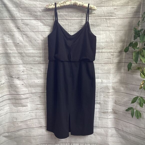 REVOLVE Dress the Population Alondra Blouson Sheath Dress Black LBD XXL - Picture 8 of 12